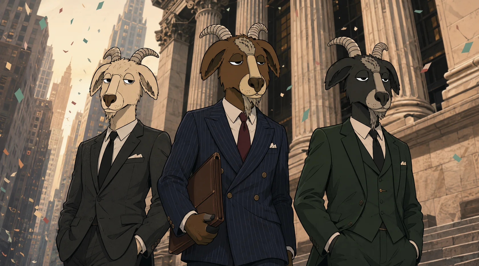 Street Goats arrive on Wall Street.